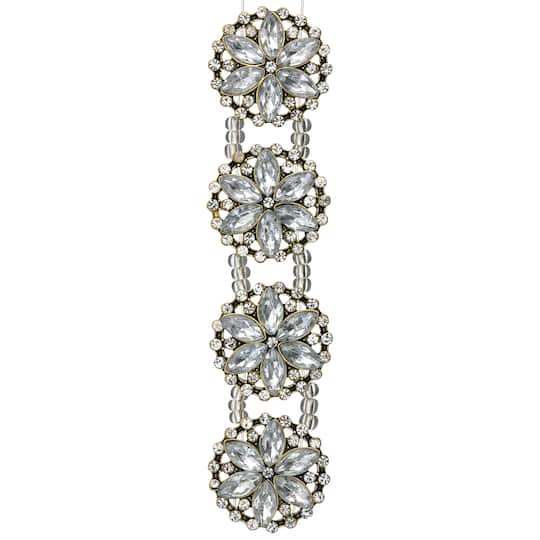 12 Pack: Metal Round Floral Sliders, 26mm by Bead Landing™